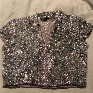 Moda Internationsl  iridescent sequined jacket